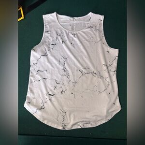 BUFFBUNNY Limitless Flow Tank Top M White Marble